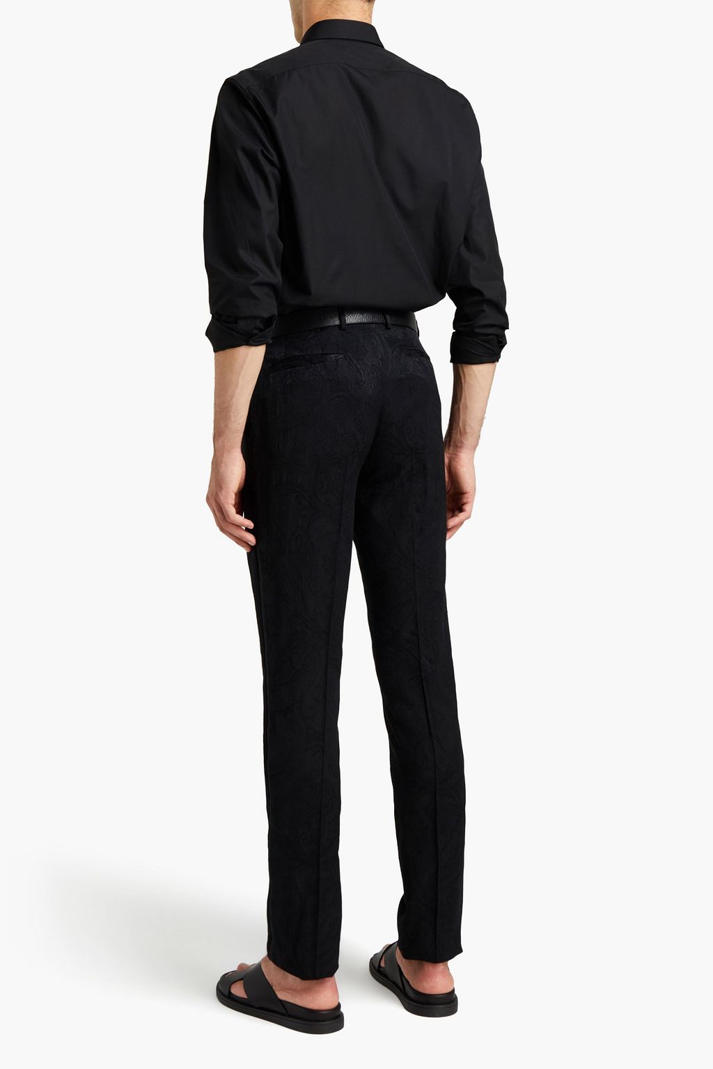 ETRO Hose mit schmalem Bein aus Jacquard aus einer Woll-Seidenmischung