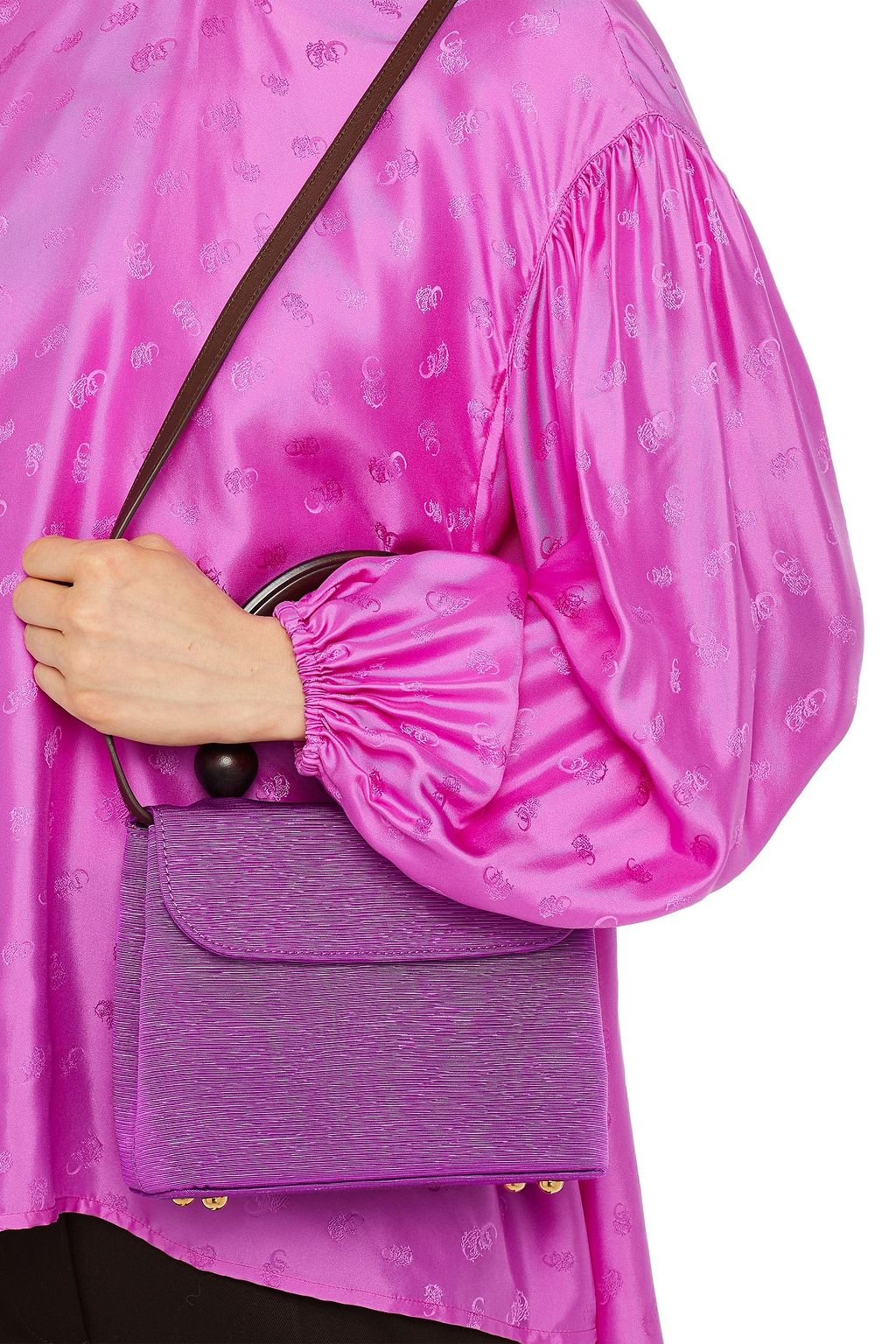 BY FAR Fiona faille tote