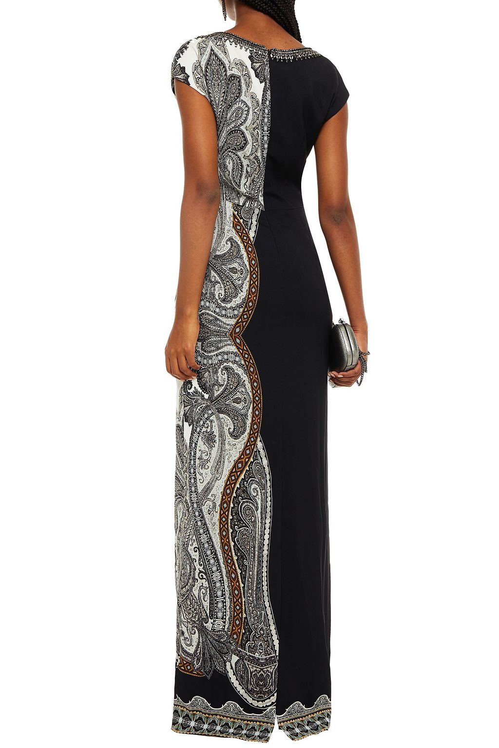 ETRO Embellished printed crepe de chine maxi dress