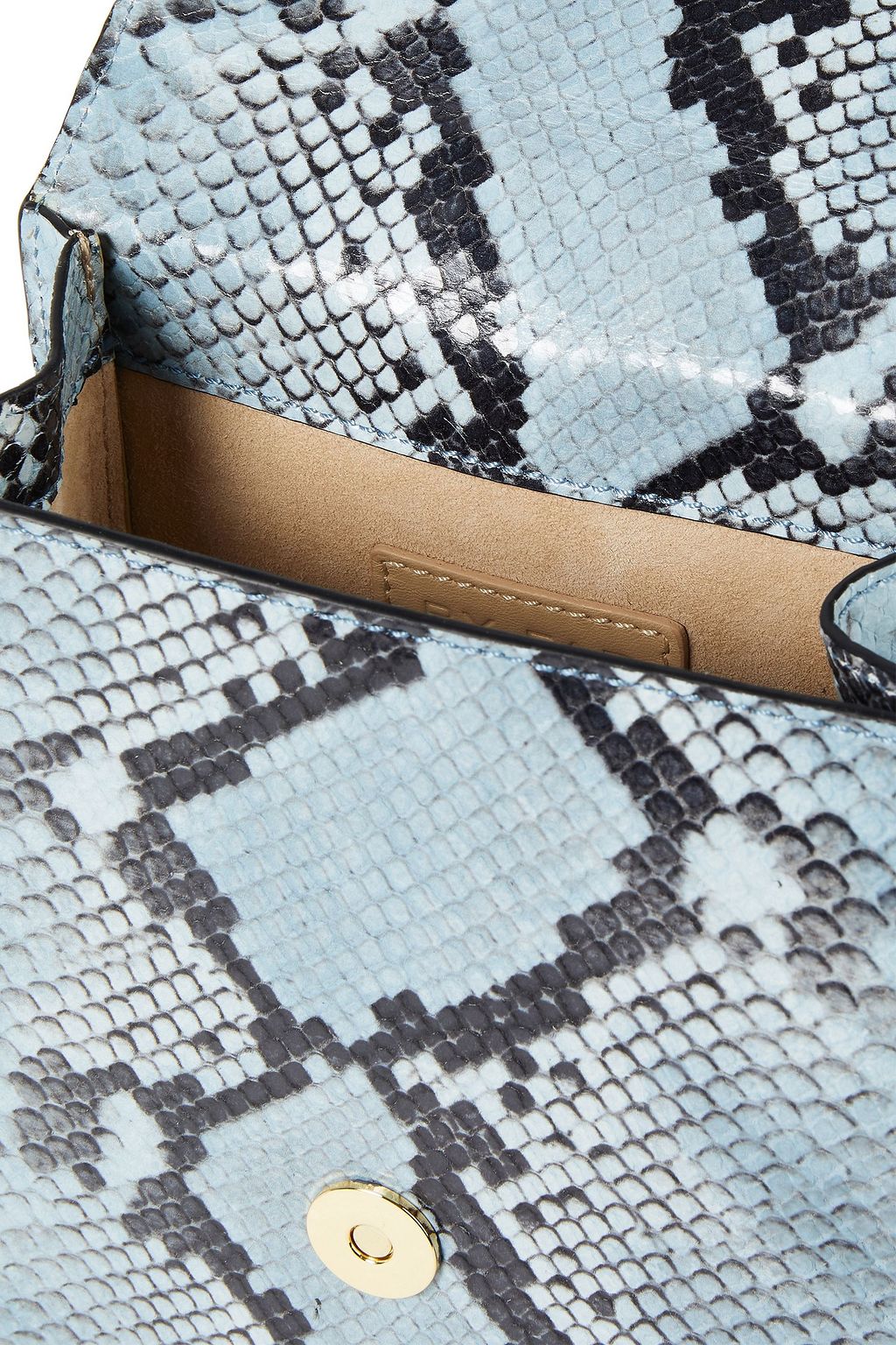 BY FAR Ball snake-effect leather tote