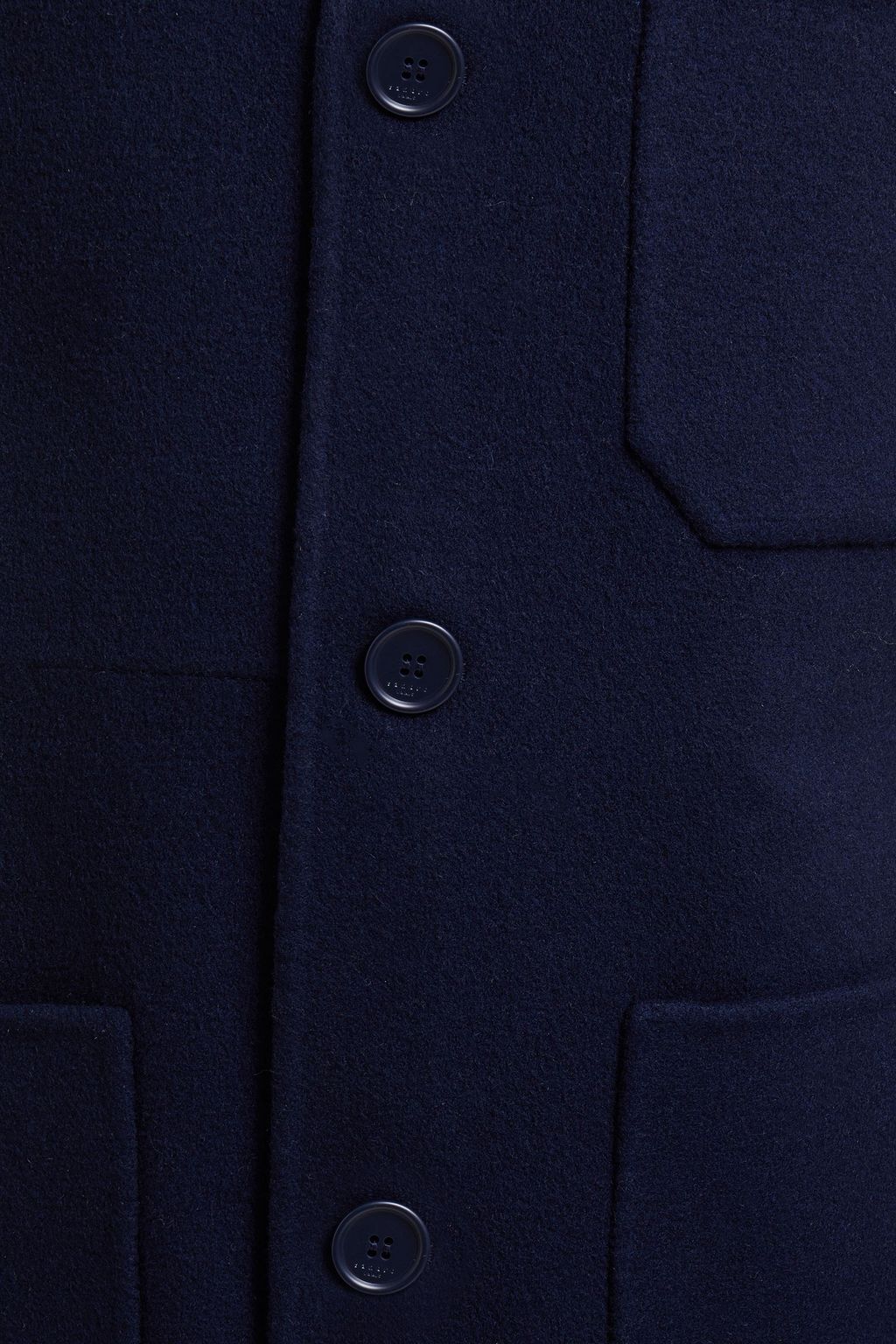 SANDRO Wool and cotton-blend felt coat
