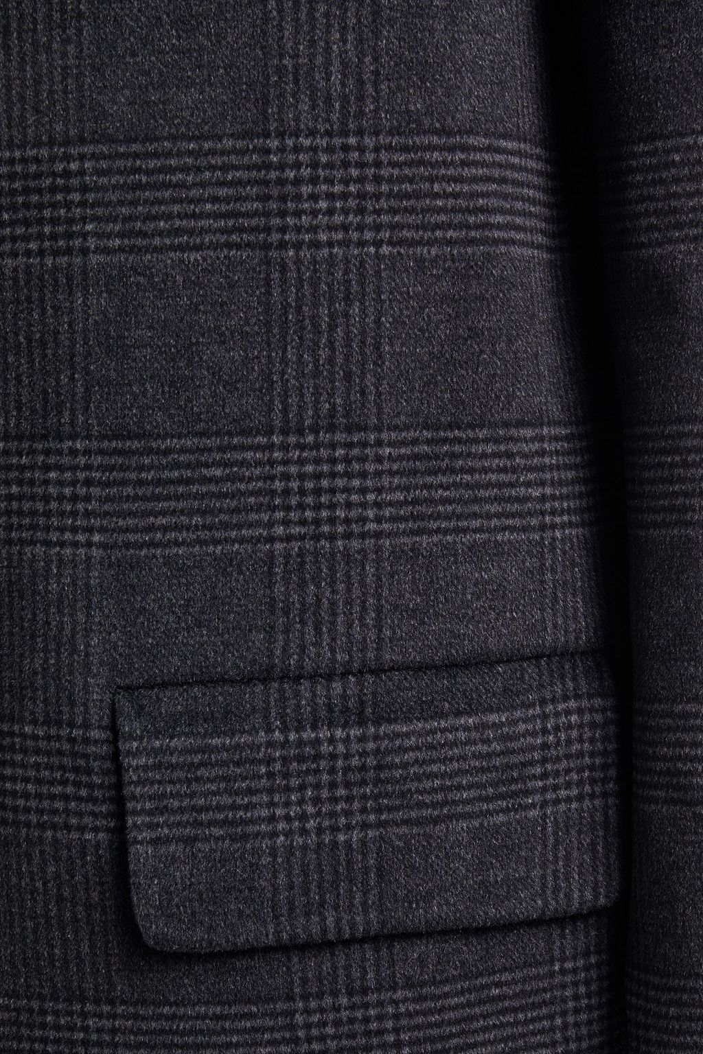 SANDRO Prince of Wales checked wool-blend felt overcoat