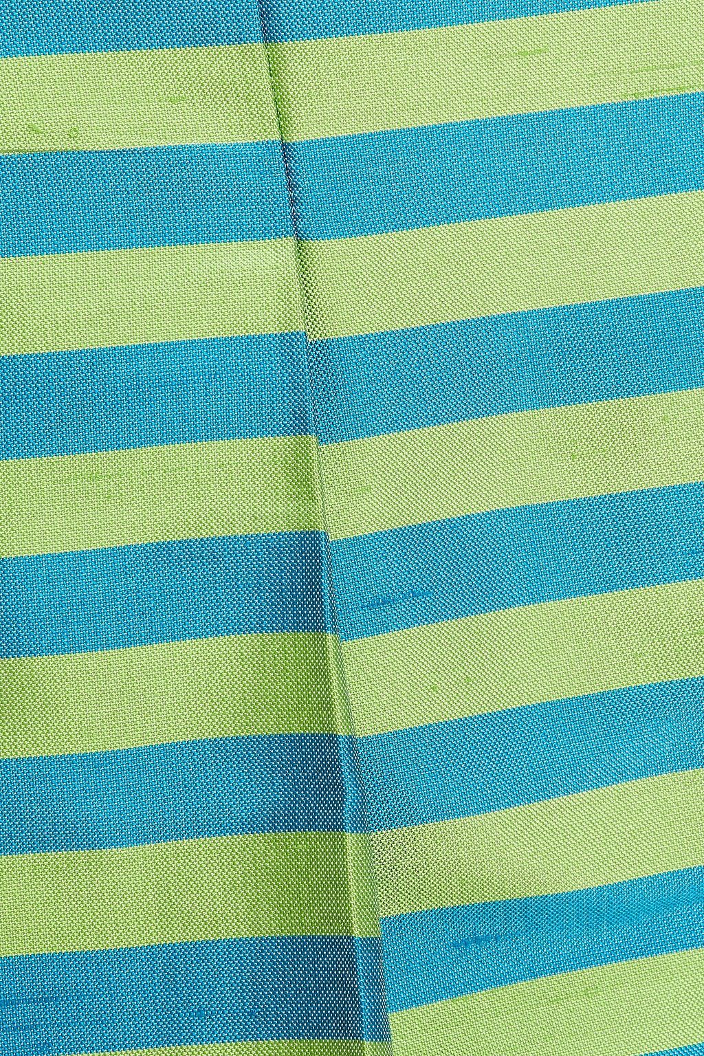ETRO Pleated striped silk-shantung mini skirt