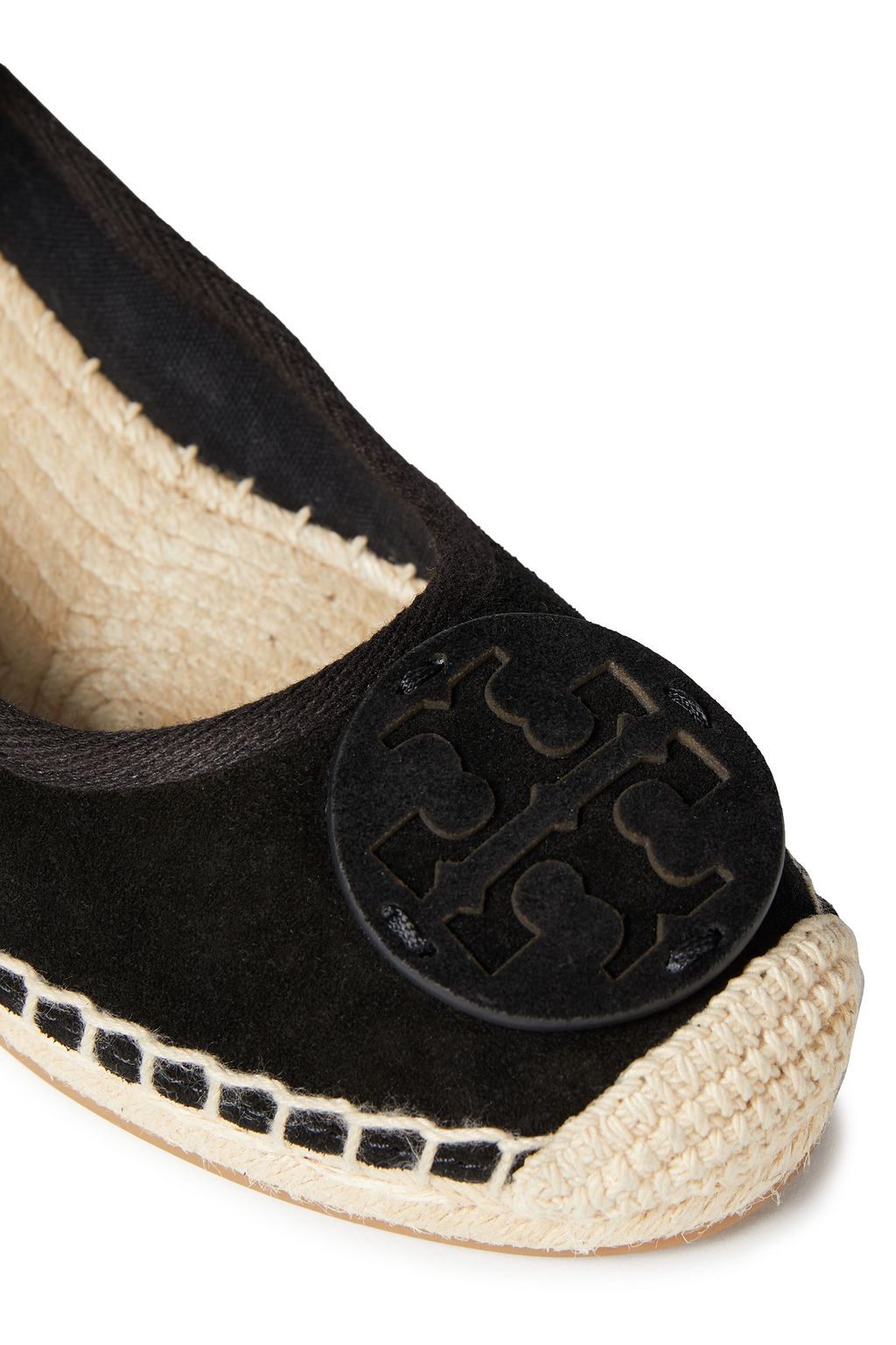 TORY BURCH Minnie lace-up suede wedge espadrilles