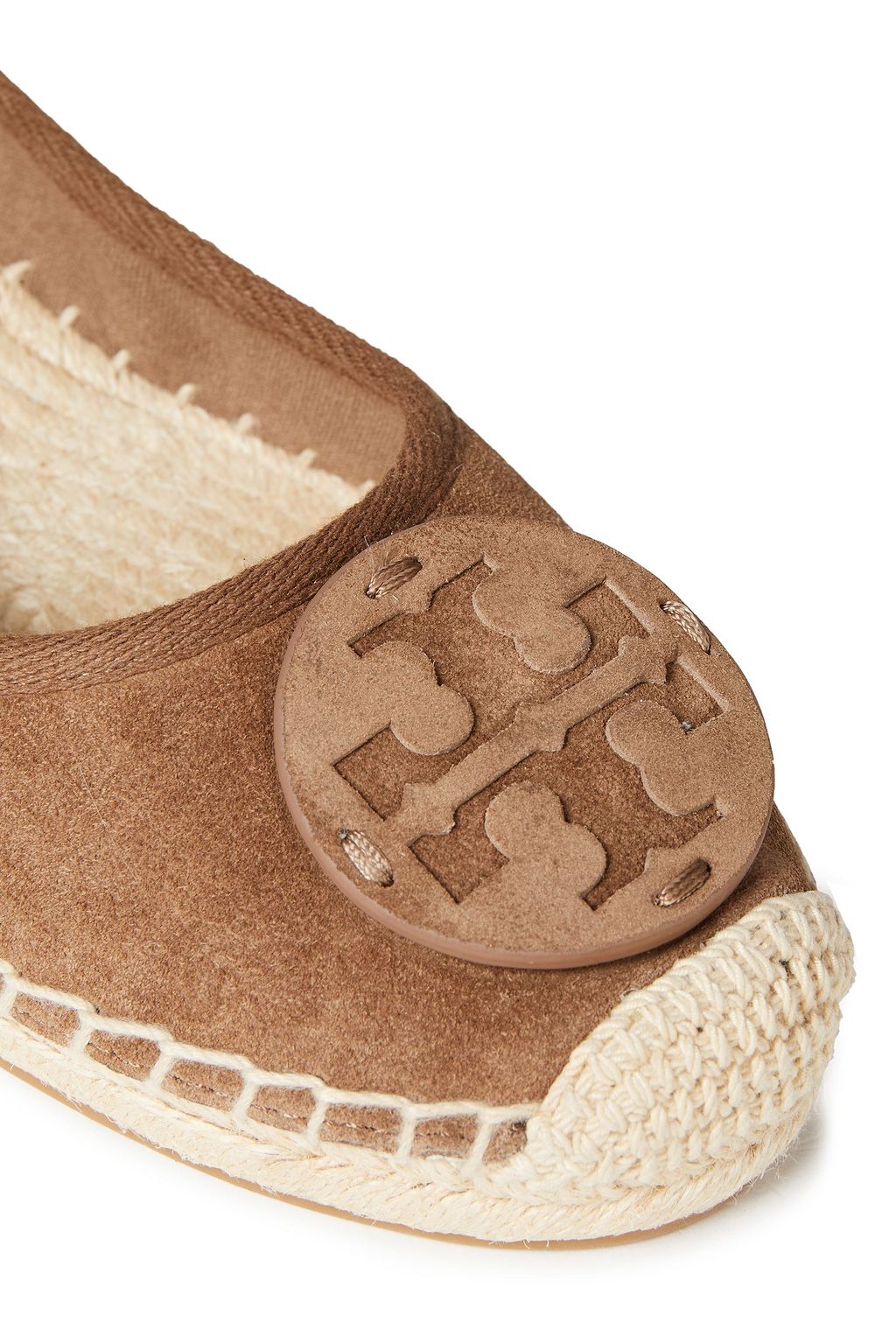 TORY BURCH Minnie lace-up suede wedge espadrilles