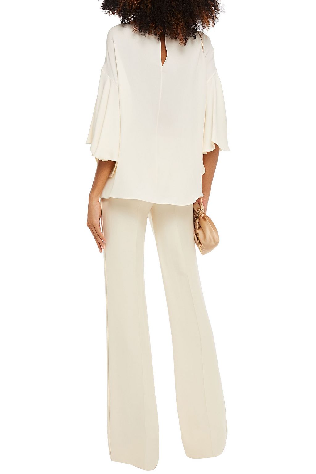 VALENTINO GARAVANI Ruffled silk-crepe blouse