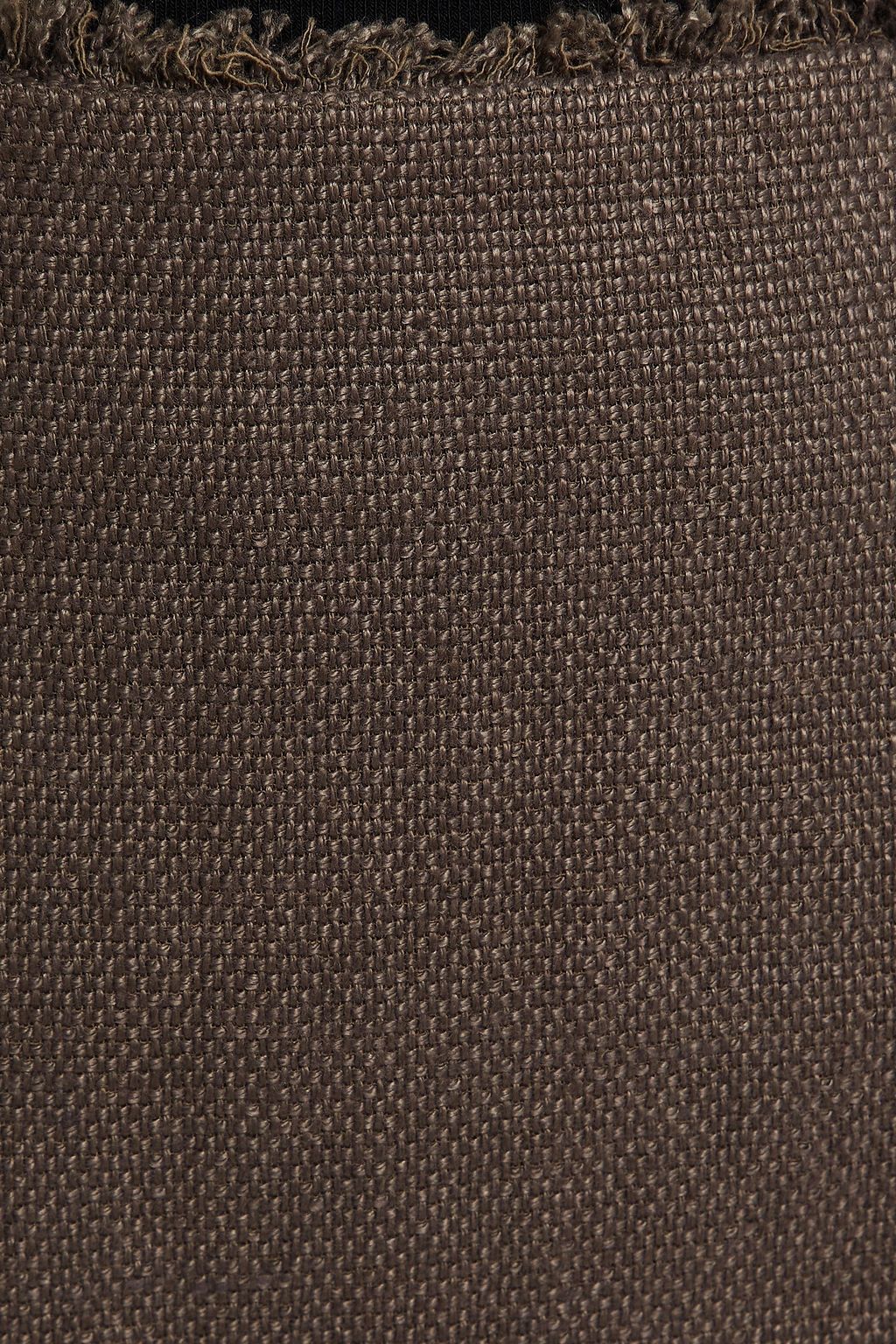 ETRO Frayed linen-blend canvas skirt