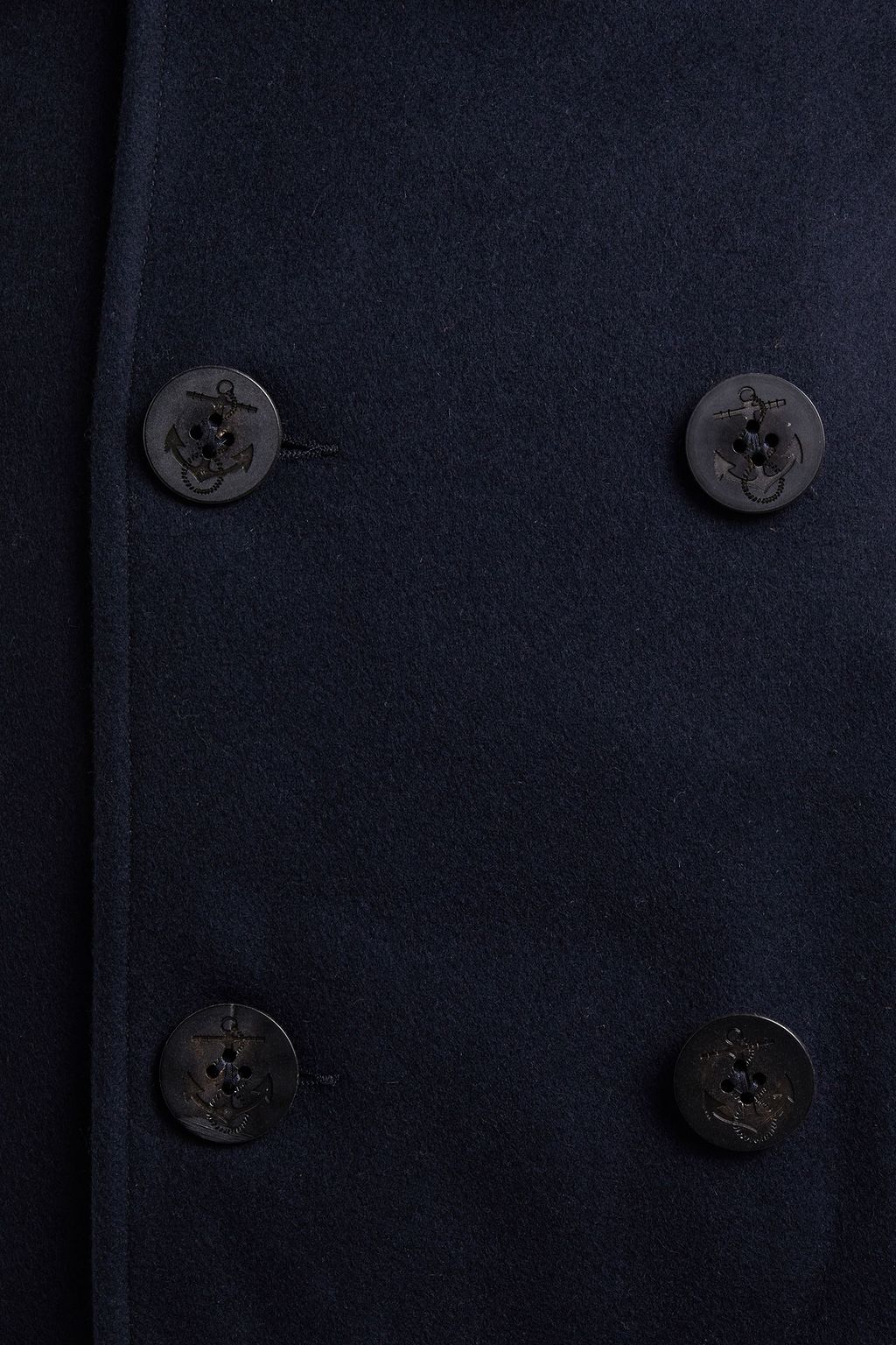 SANDRO Shearling-trimmed wool-blend felt coat