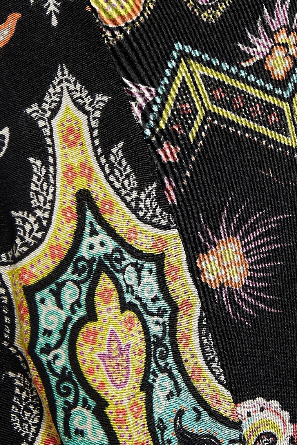 ETRO Printed silk crepe de chine maxi skirt
