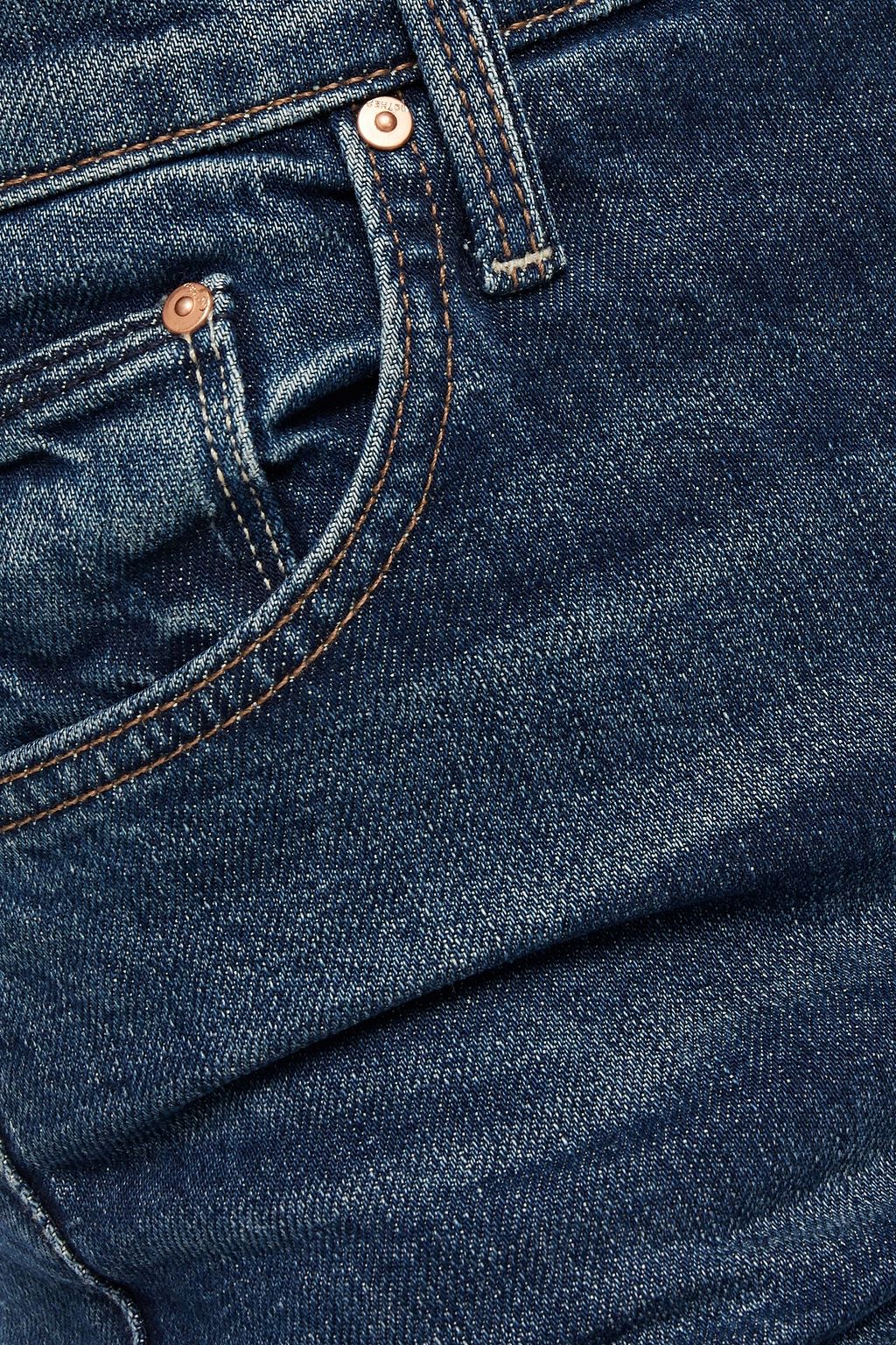 MOTHER Cropped high-rise wide-leg jeans