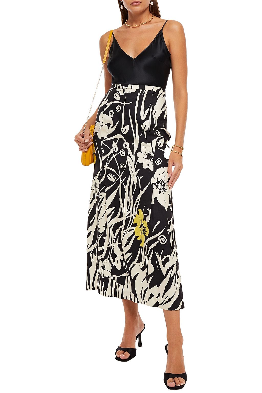 ETRO Floral-print silk-twill maxi skirt