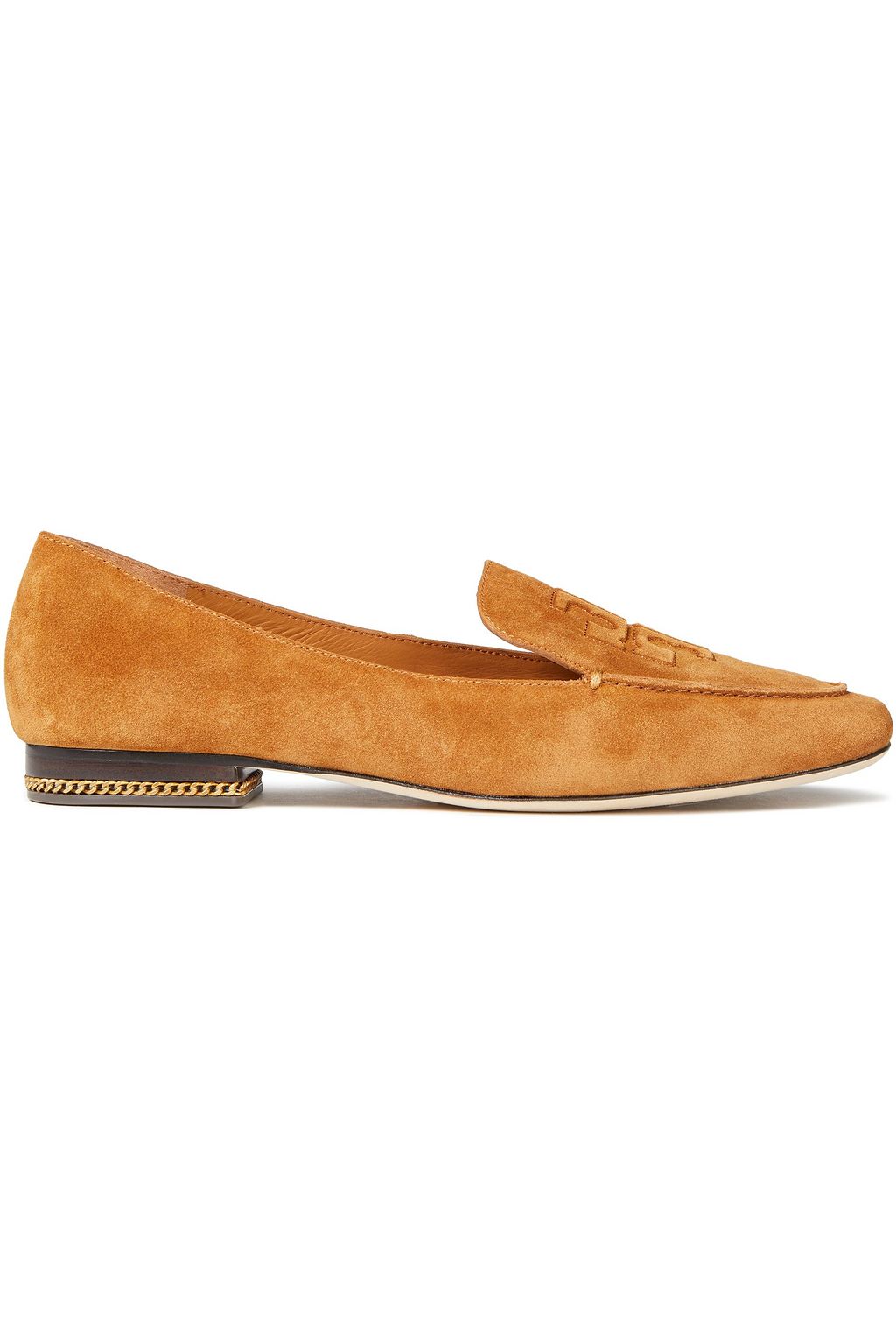 Camel Ruby embossed suede loafers 