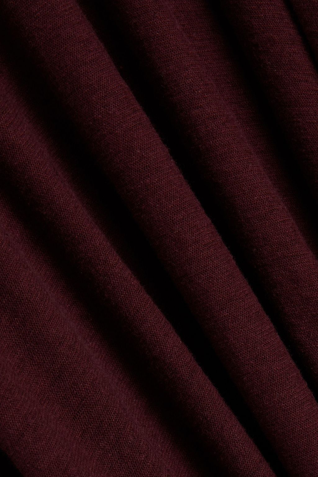 JAMES PERSE Slub cotton and linen-blend jersey zip-up polo shirt