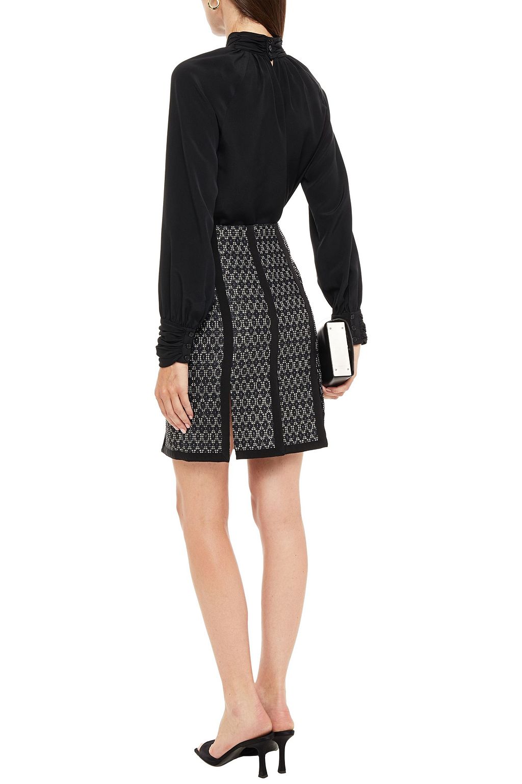 ETRO Metallic tweed mini skirt