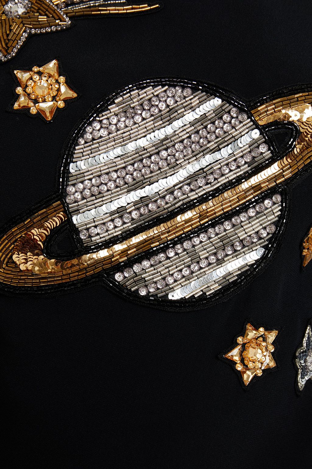 ANDREW GN Embellished crepe top