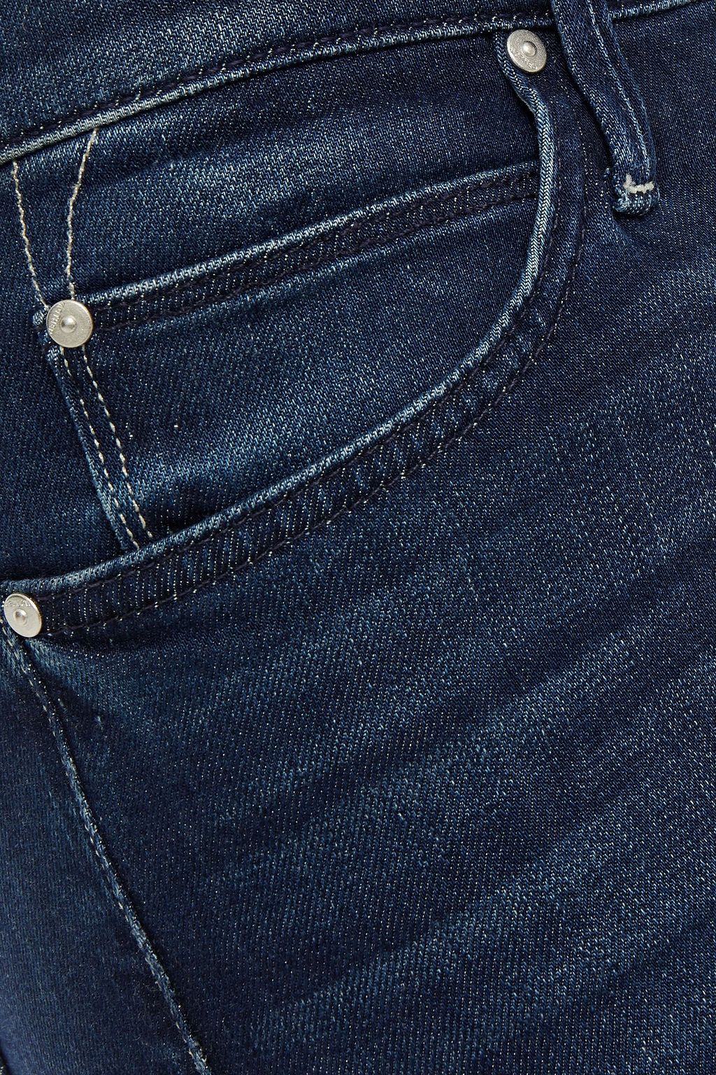MOTHER The Rascal cropped high-rise straight-leg jeans
