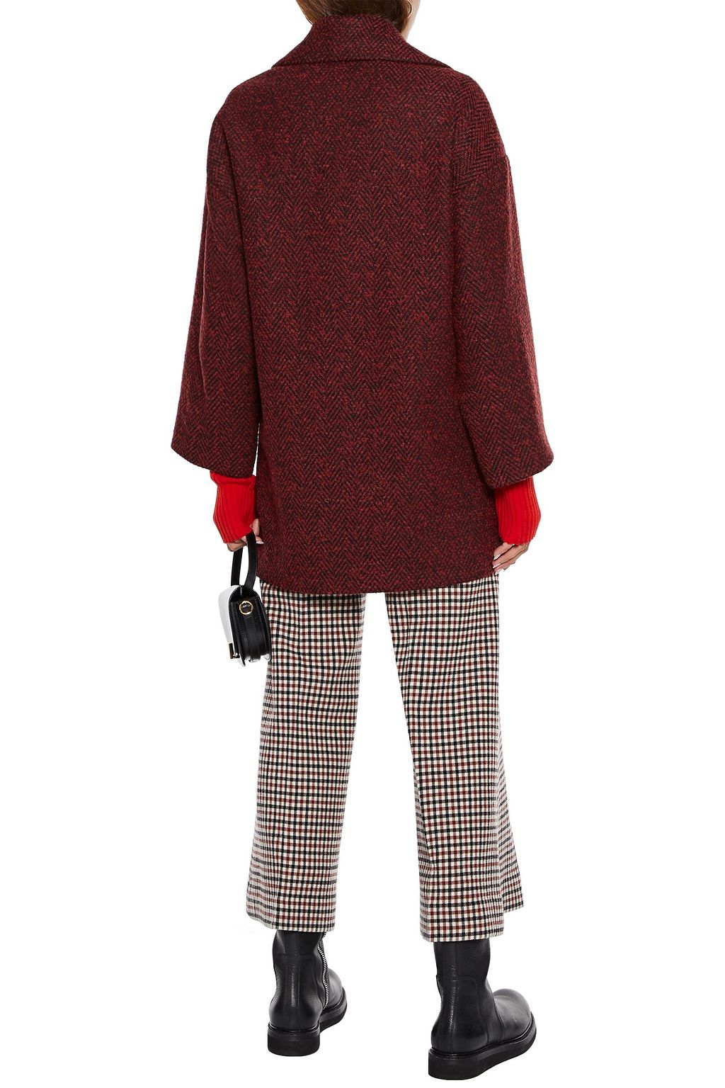 REDVALENTINO Double-breasted tweed coat