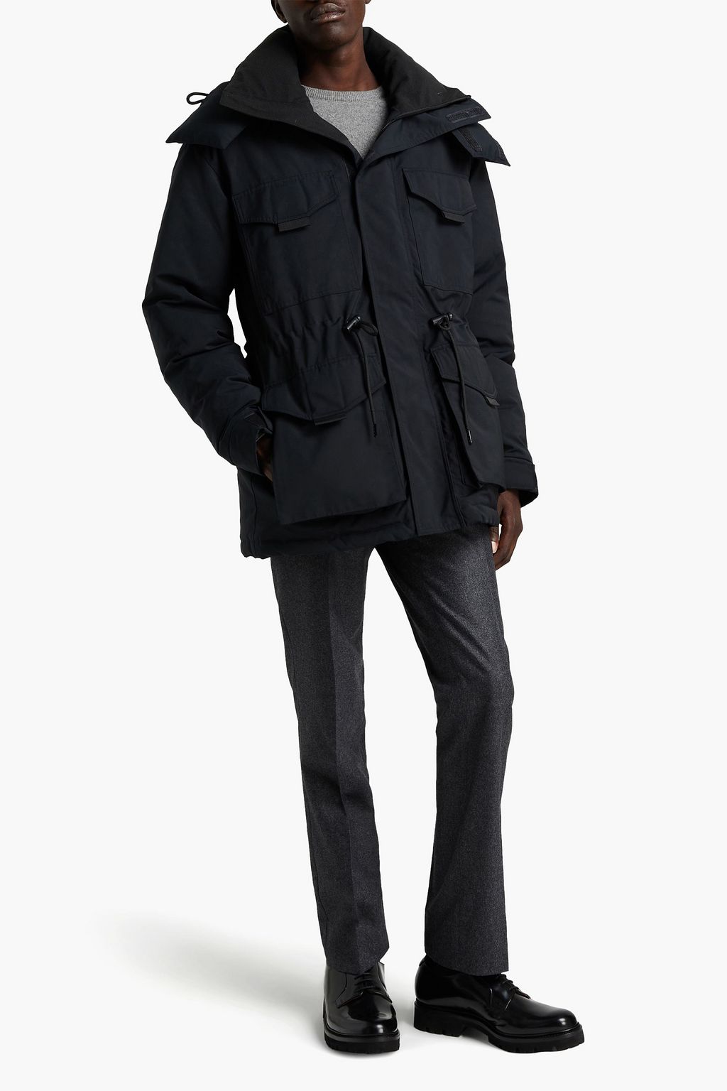 SANDRO Shell hooded down parka