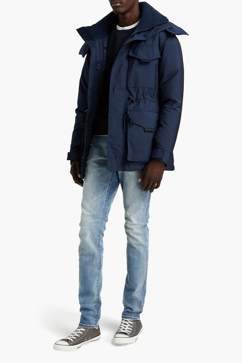 SANDRO Shell hooded down parka
