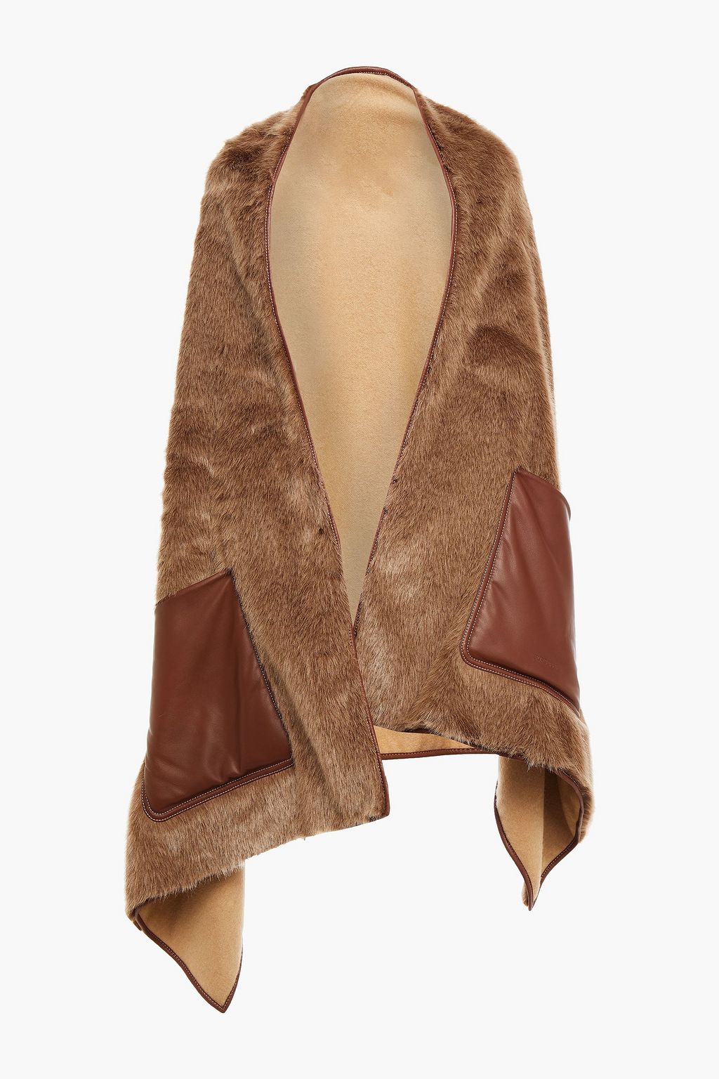 faux fur wrap | BURBERRY 