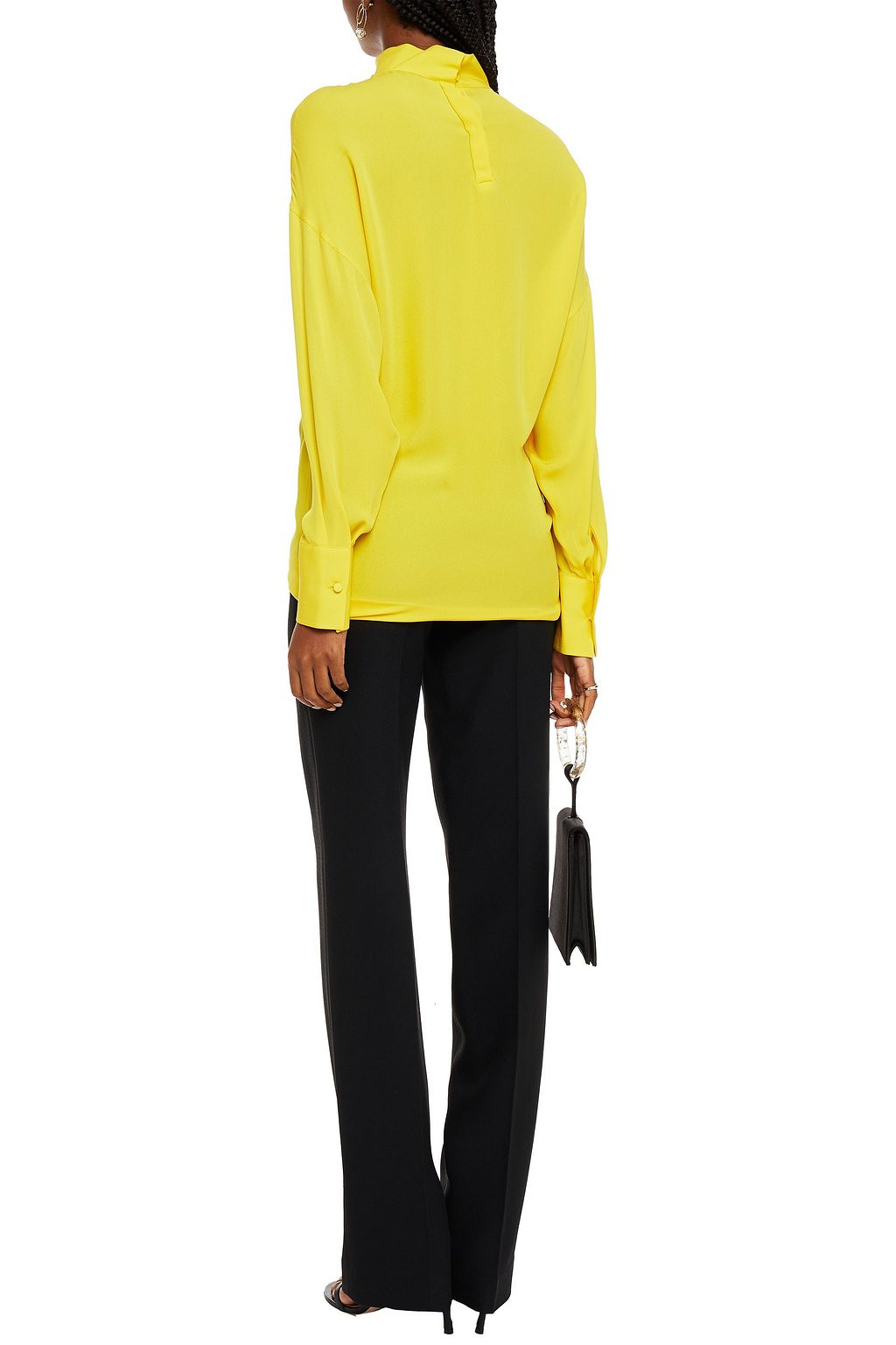 VALENTINO GARAVANI Silk crepe de chine turtleneck top