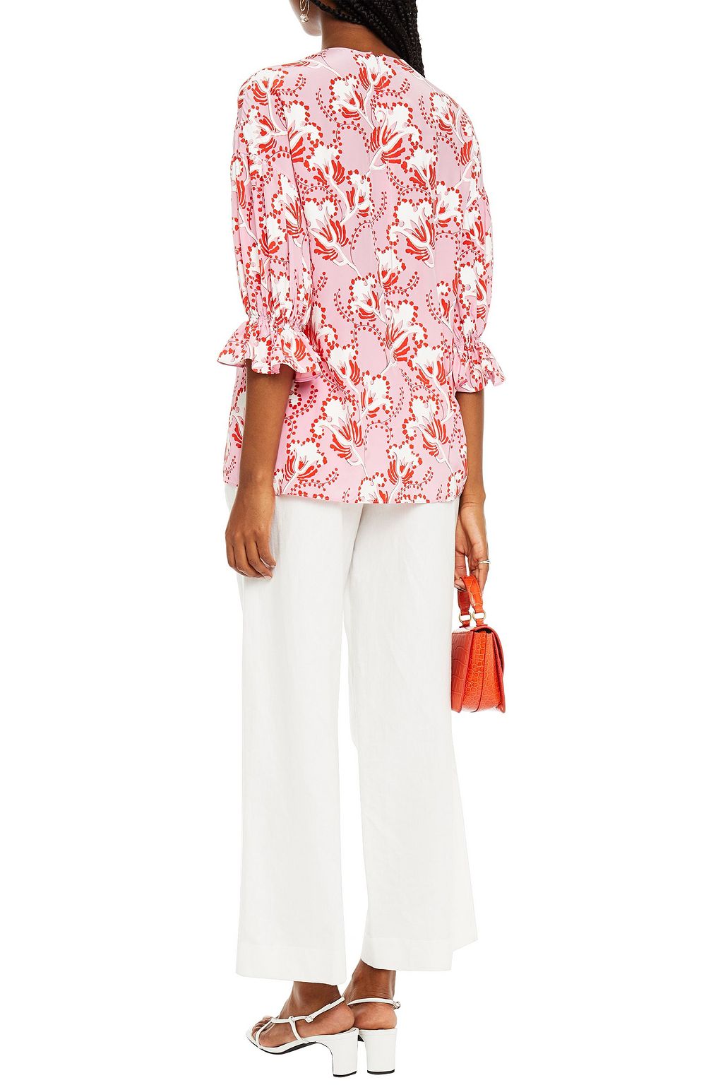VALENTINO GARAVANI Printed silk crepe de chine blouse