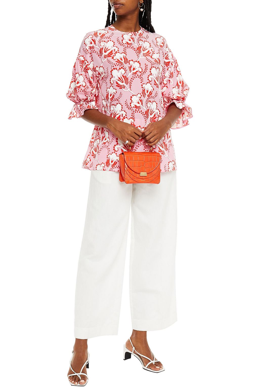 VALENTINO GARAVANI Printed silk crepe de chine blouse