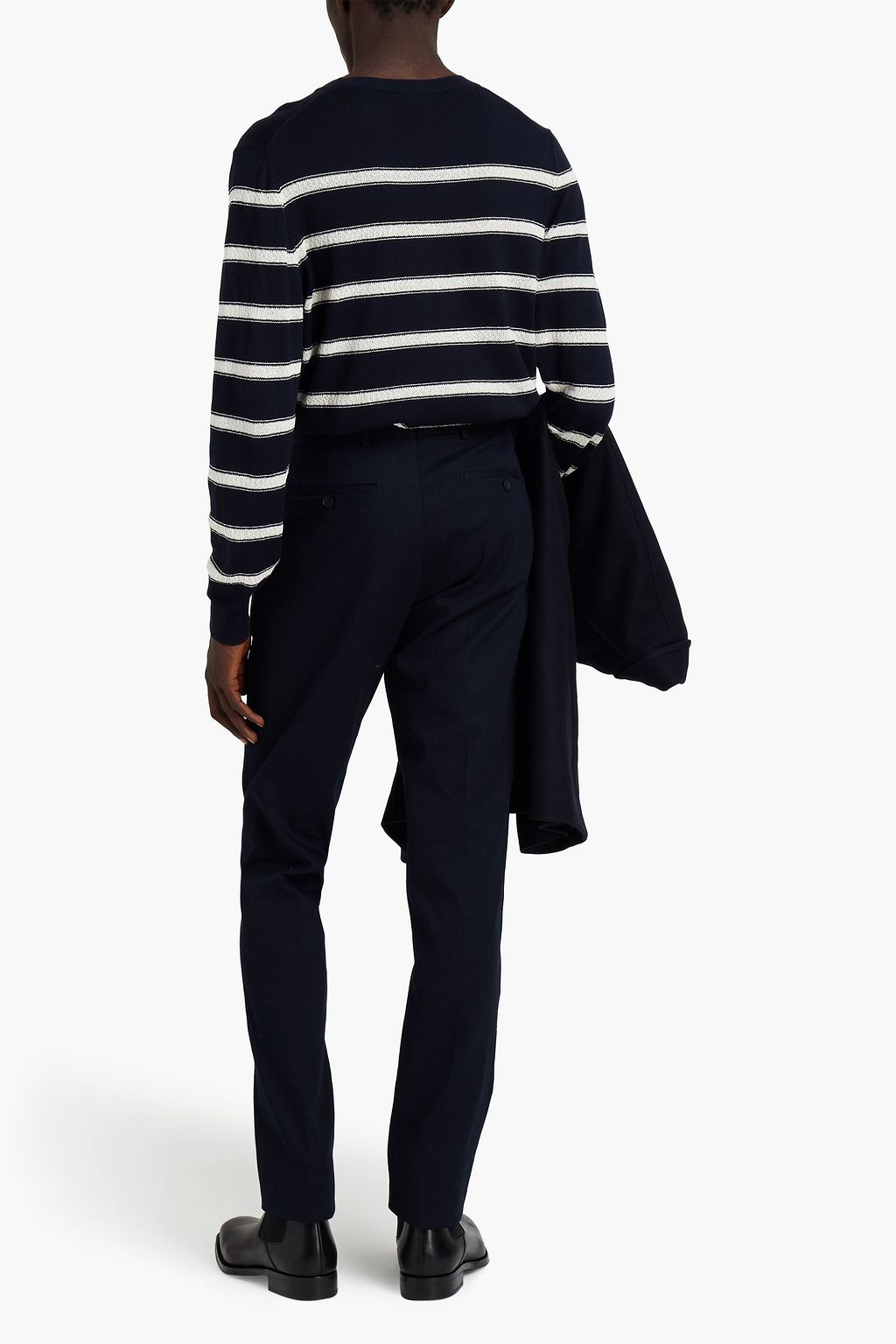 SANDRO Slim-fit stretch-cotton twill pants