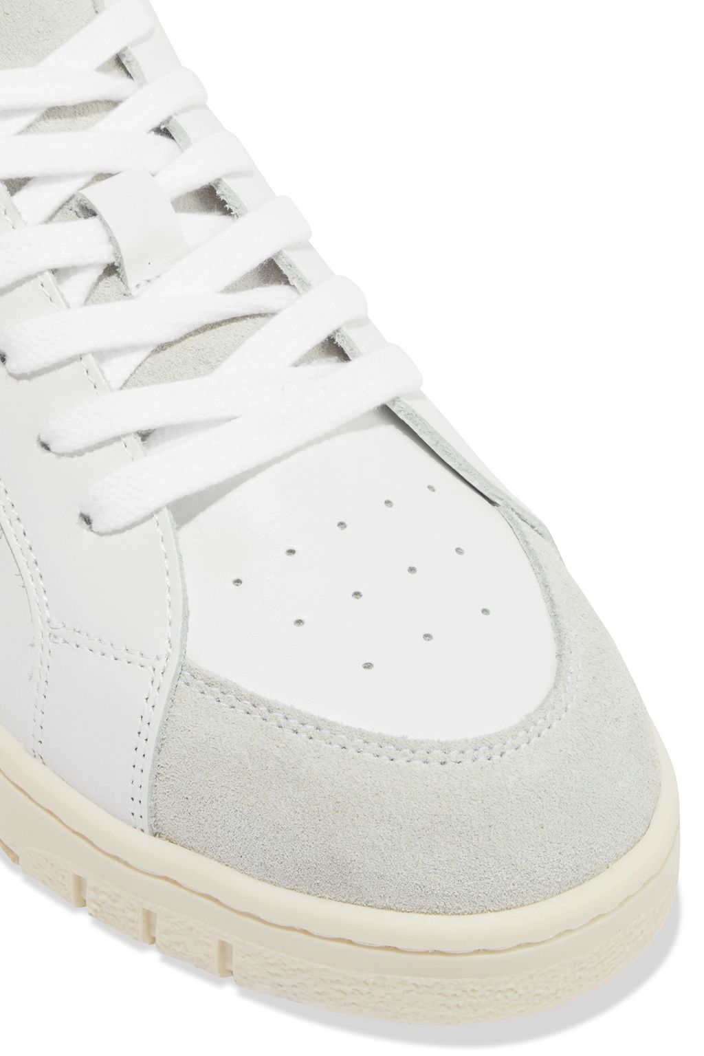IRIS & INK Constance Sneakers aus Leder mit Velourslederbesatz