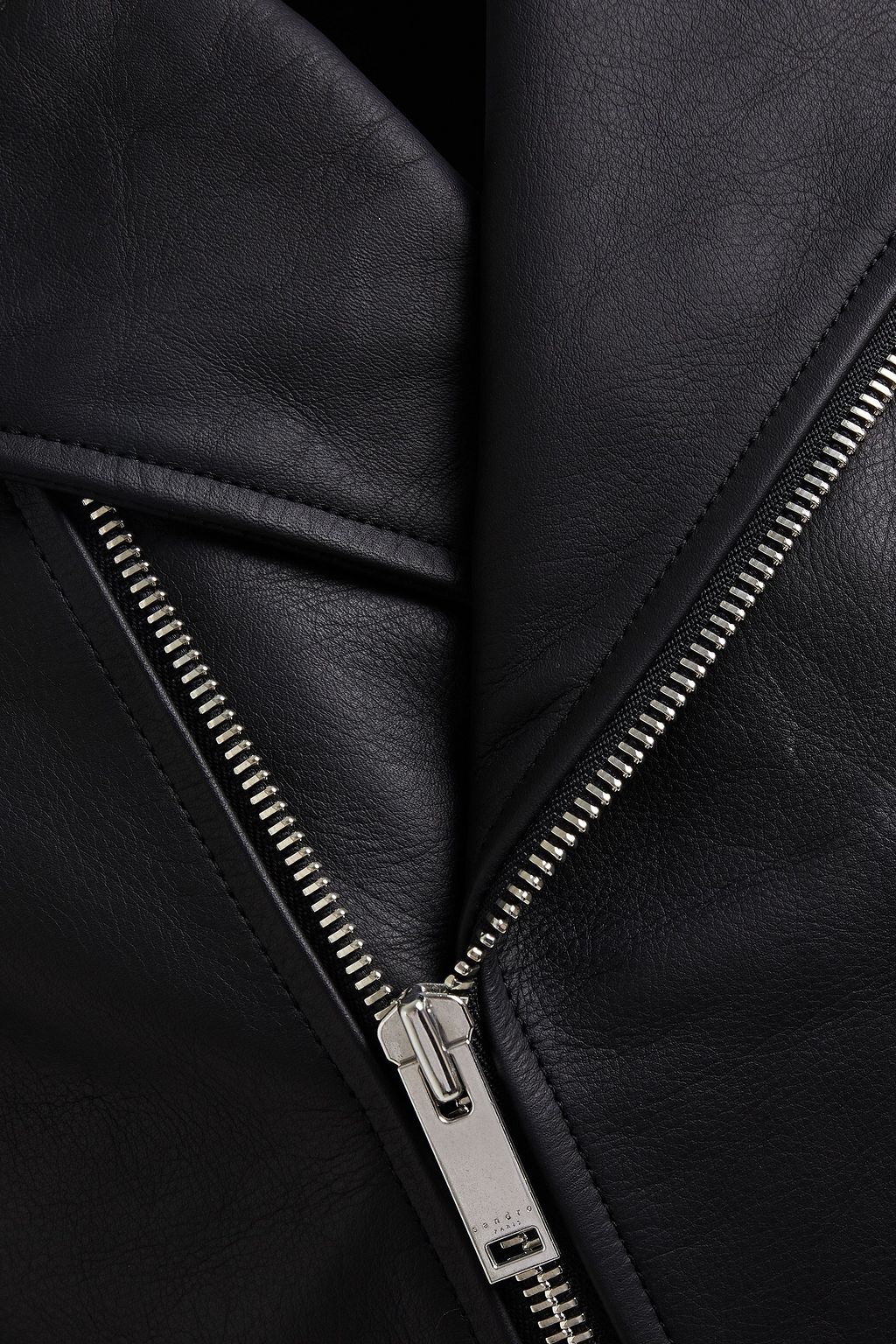 SANDRO Leather biker jacket
