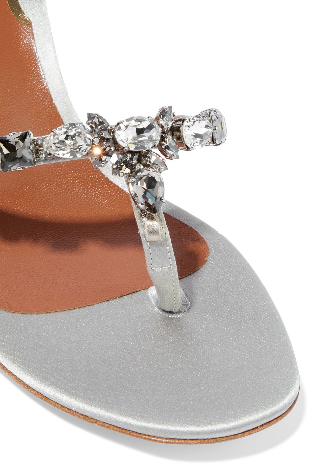 ETRO Crystal-embellished satin sandals