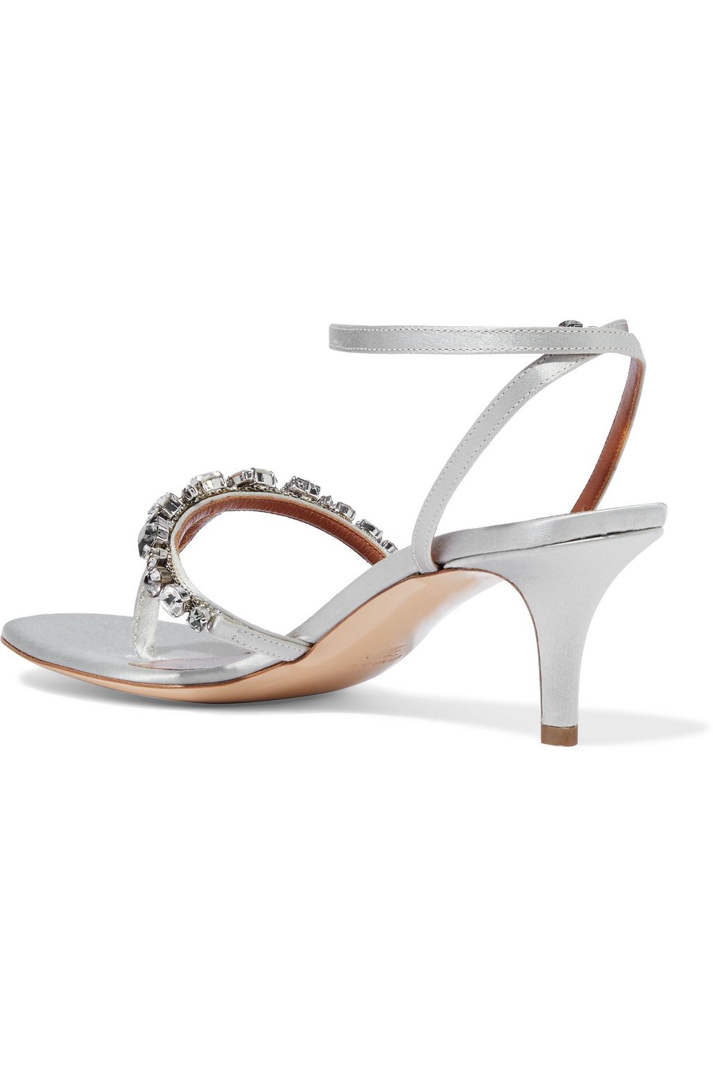 ETRO Crystal-embellished satin sandals