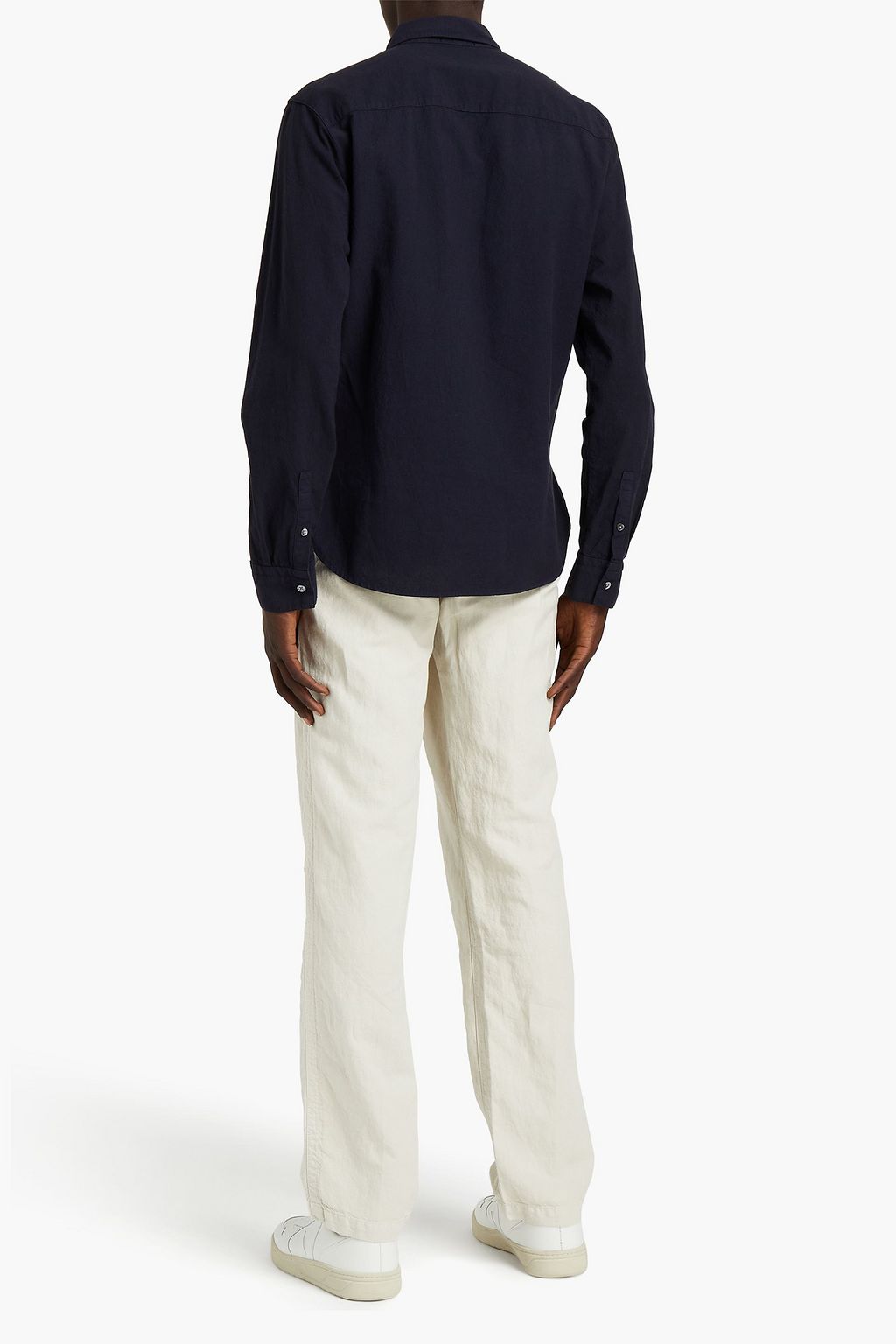 JAMES PERSE Linen and cotton-blend canvas straight-leg pants