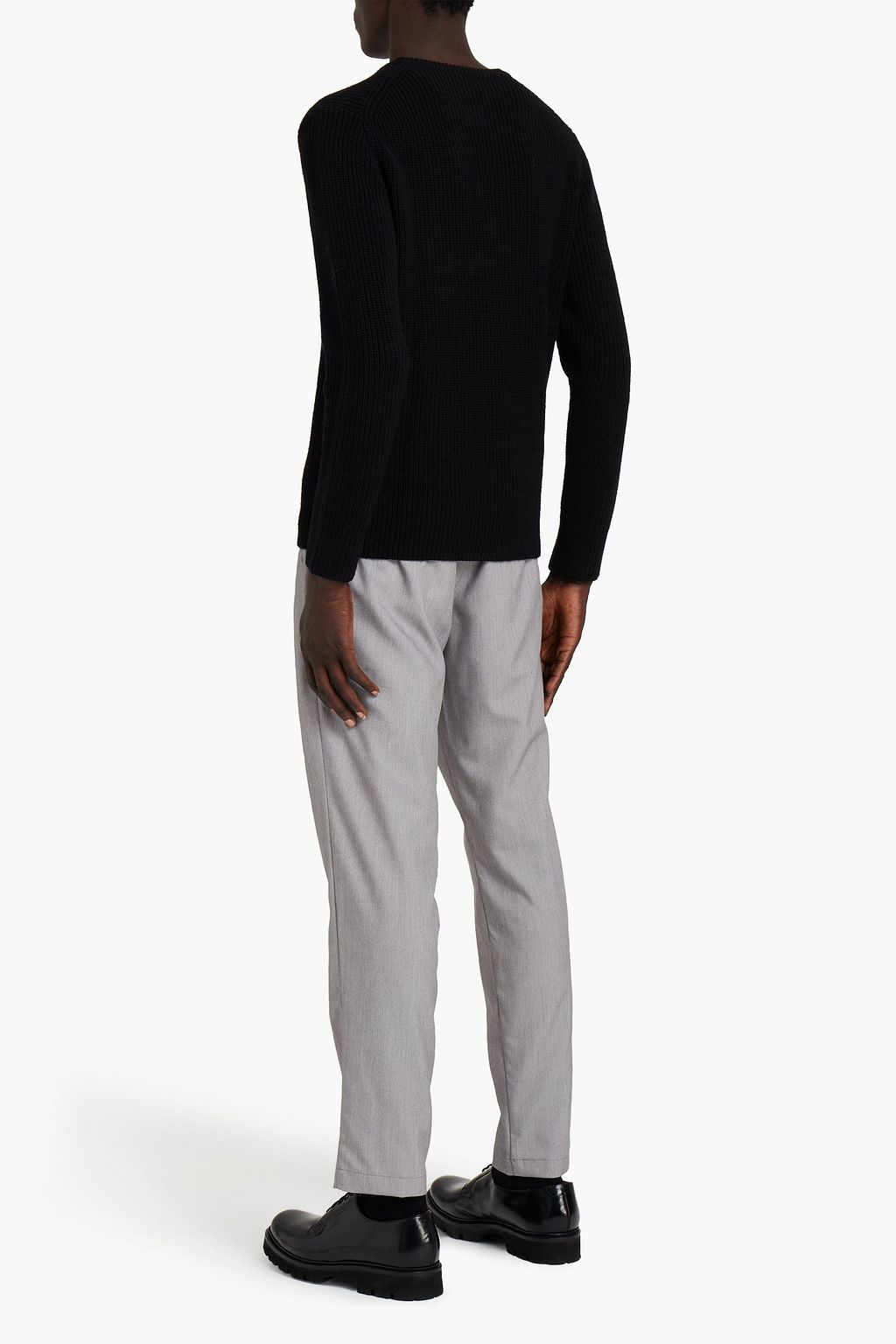 SANDRO Slim-fit ribbed wool sweater