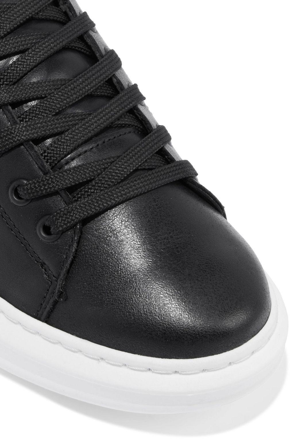 IRIS & INK Clotilde suede-trimmed leather sneakers