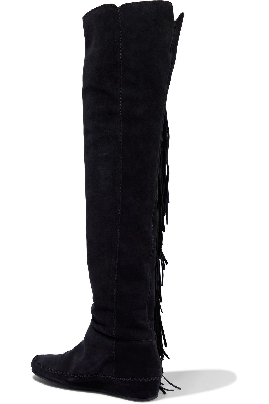 ETRO Fringed suede wedge over-the-knee boots