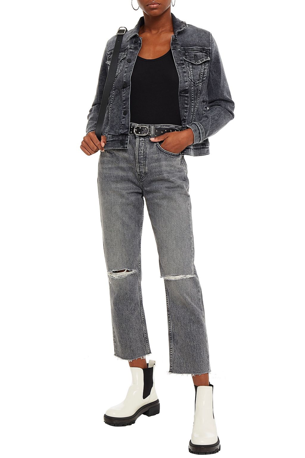 MOTHER Distressed denim jacket