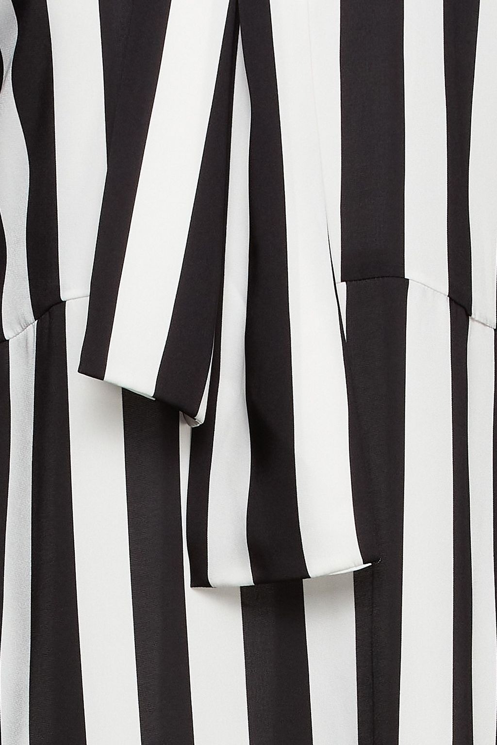 MSGM Pussy-bow striped satin-twill mini dress