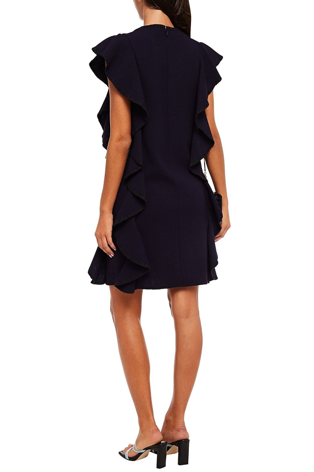HUISHAN ZHANG Ruffled stretch-crepe dress