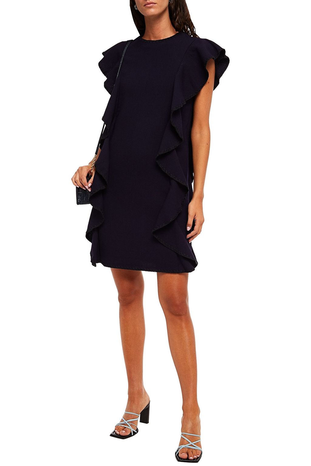 HUISHAN ZHANG Ruffled stretch-crepe dress