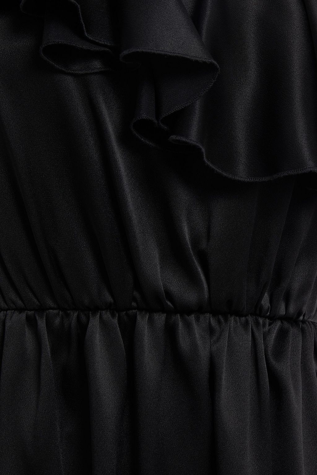 MSGM One-shoulder ruffled satin mini dress
