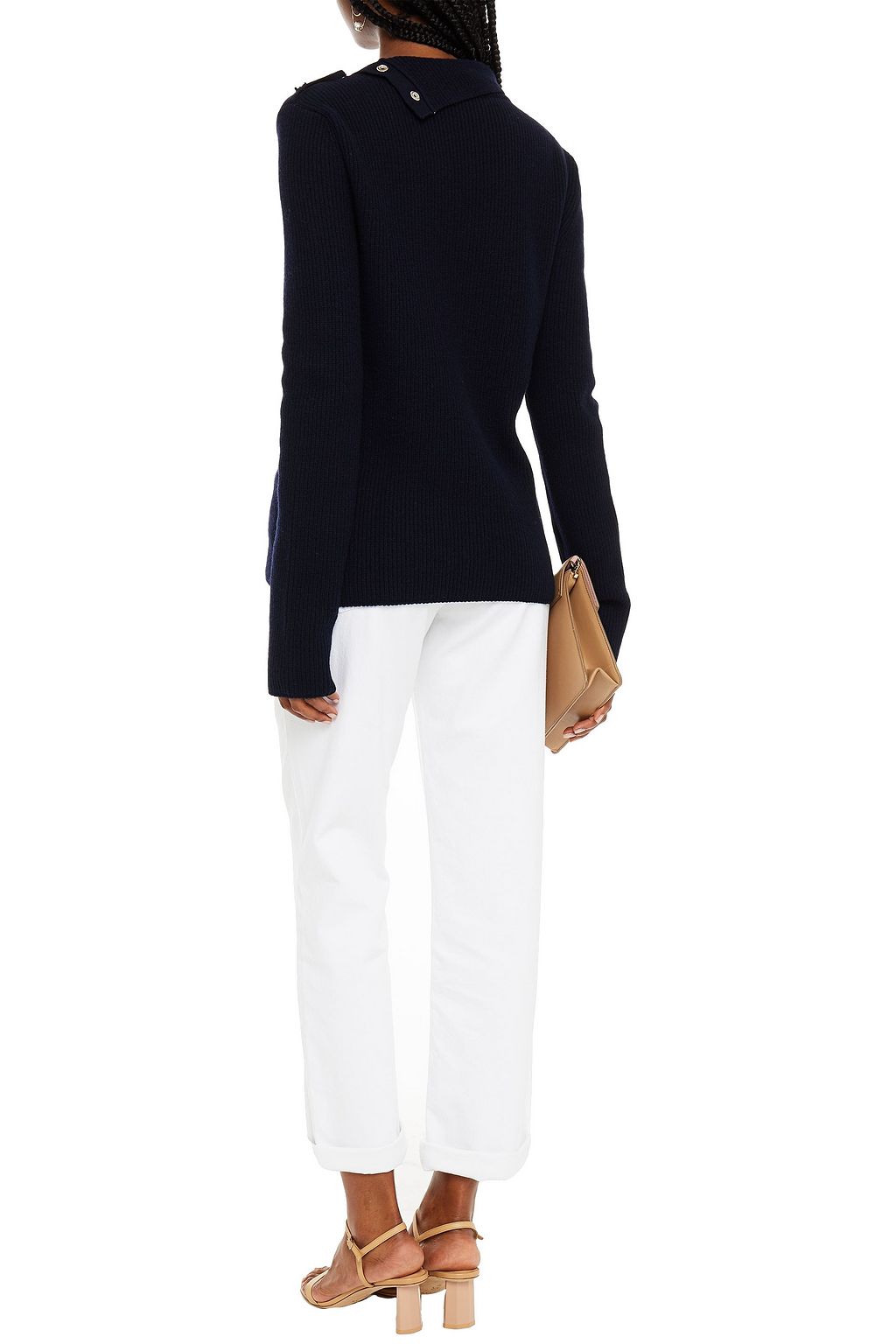 REDVALENTINO Ribbed wool turtleneck sweater