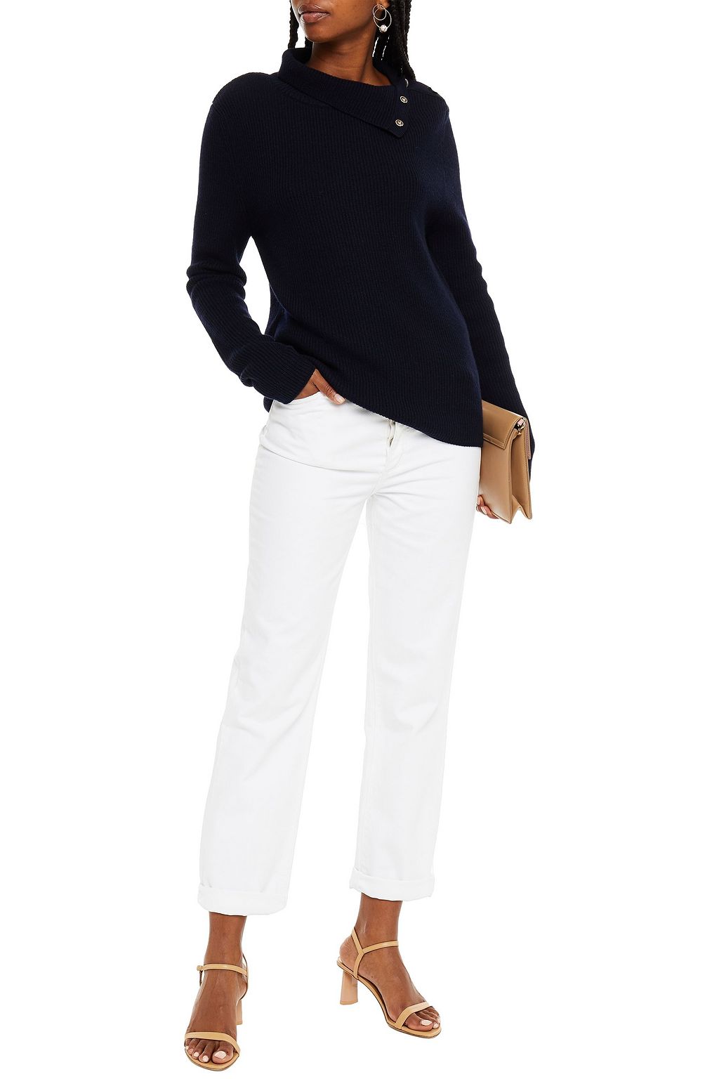 REDVALENTINO Ribbed wool turtleneck sweater