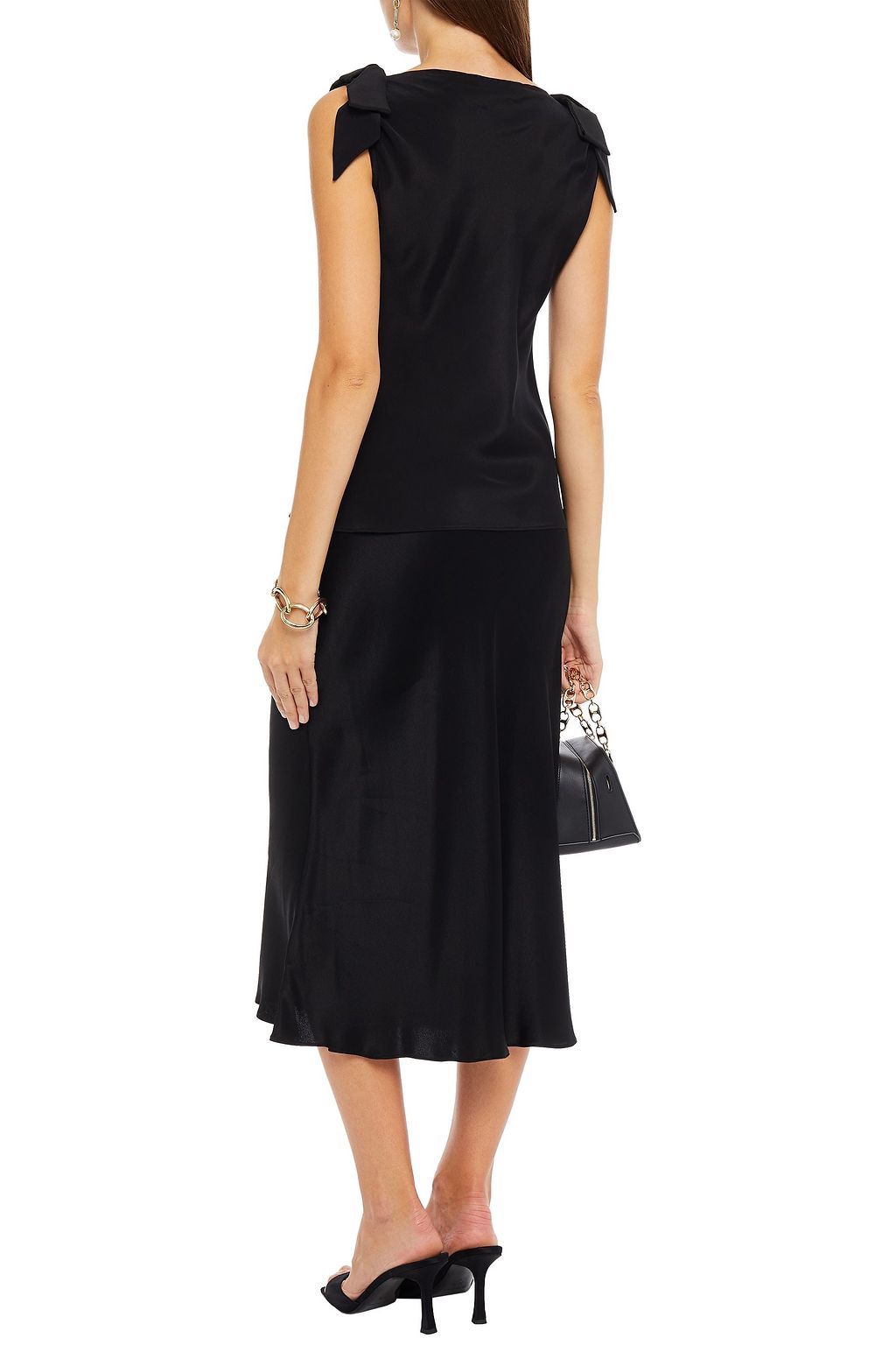 GOAT Lockwood bow-embellished silk crepe de chine top