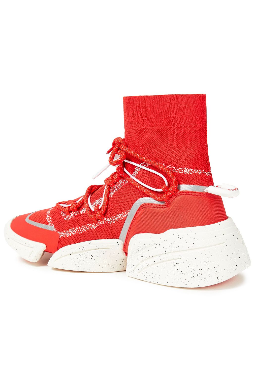 KENZO K-Sock jacquard-trimmed stretch-knit high-top sneakers