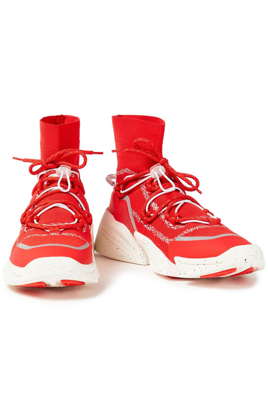KENZO K-Sock jacquard-trimmed stretch-knit high-top sneakers