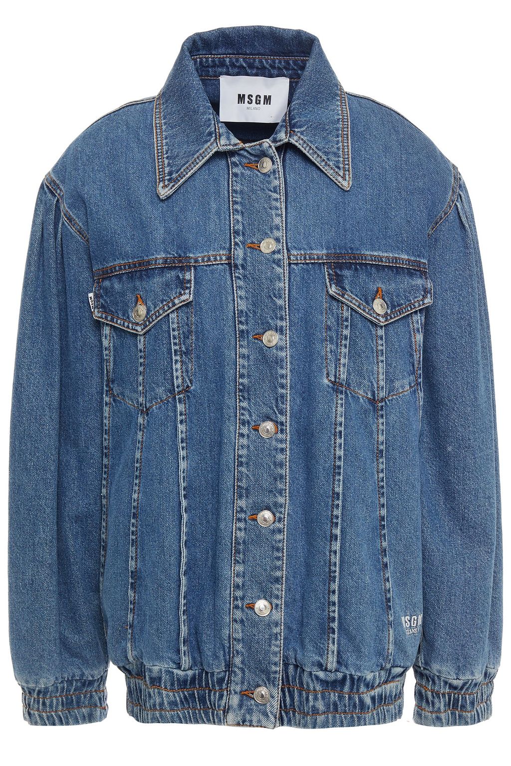 MSGM Embroidered denim jacket