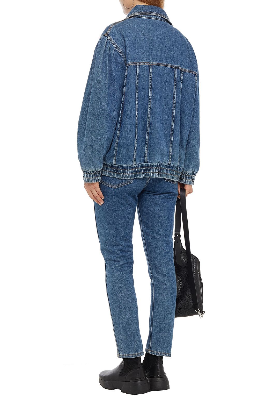 MSGM Embroidered denim jacket