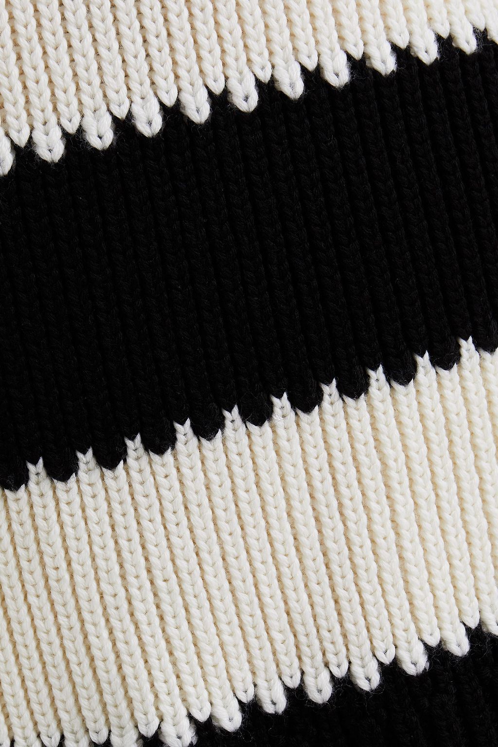 SANDRO Ribbed striped wool-blend sweater
