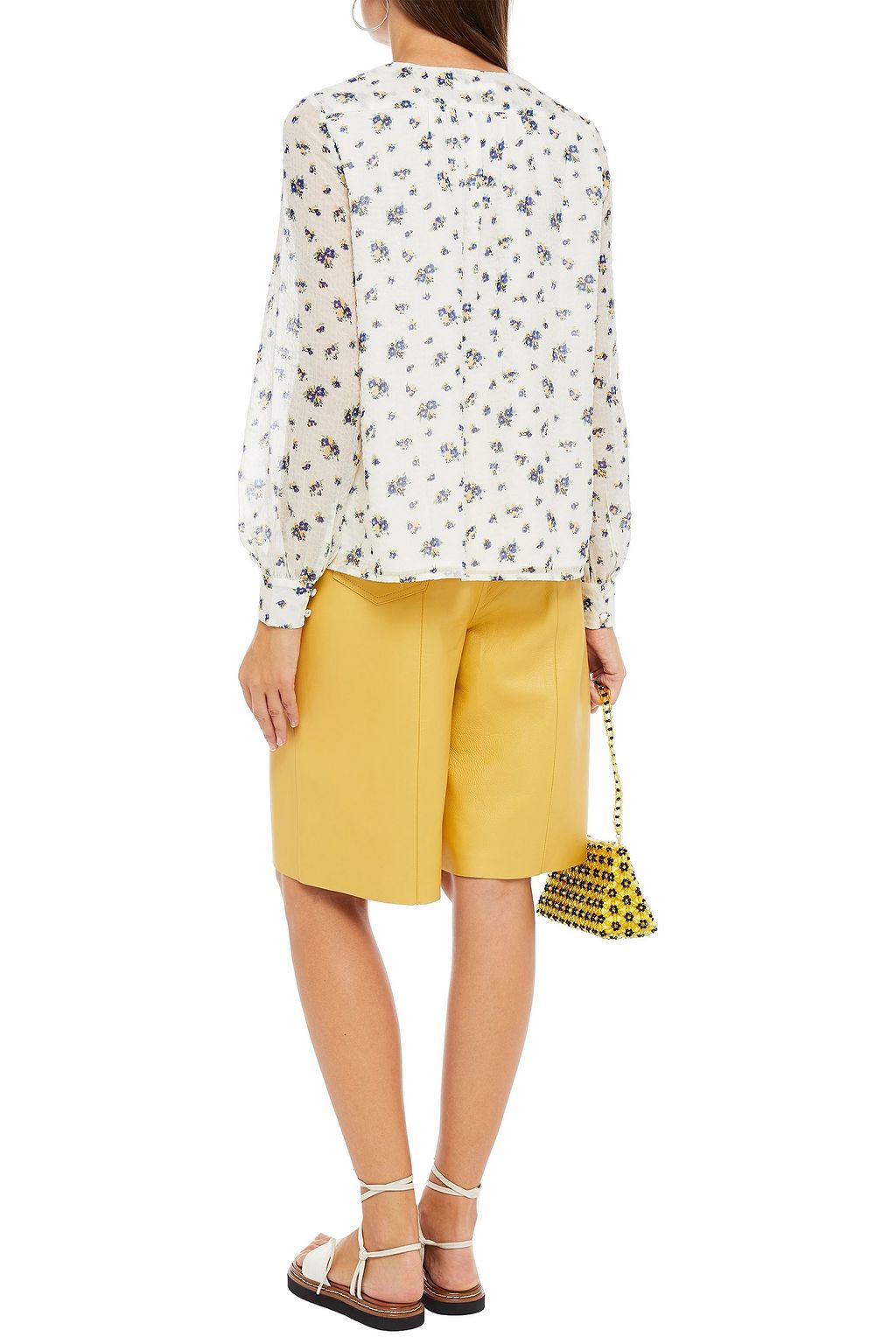 SAMSØE Φ SAMSØE Gathered floral-print organza blouse